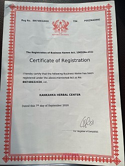 Certificate of registration